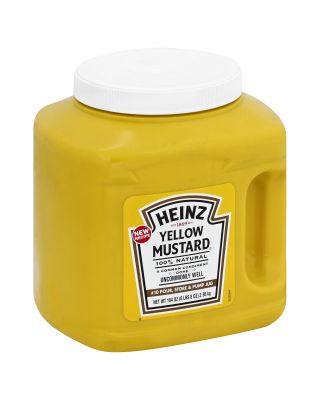 Mustard Yellow Plastic Pumpable Jug Heinz