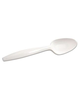 Spoons Medium Wt. Plastic White 1000ct