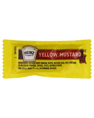 Mustard Yellow Portion Packs Heinz 500/C