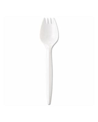 Spork Medium Wt. Plastic White 1000ct