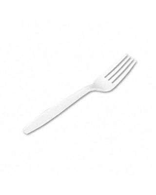 Forks Medium Weight Plastic White 1000ct