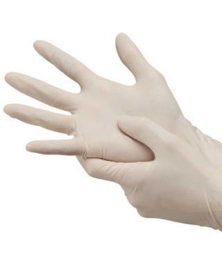 Latex Gloves- No Powder - Medium - case of 10/100