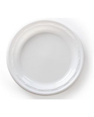 6" Plastic Plate White 1000 ct