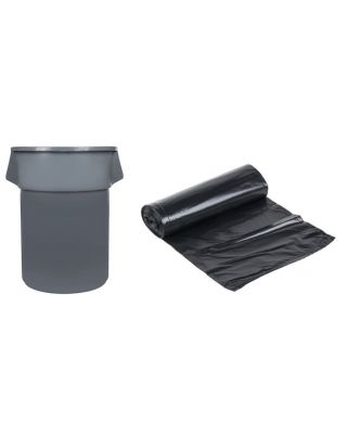 Trash Liner Low Density 55 Gallon Black 1.3 Mil  100ct